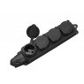 Колодка 4-мест. каучуковая с защит. крышкой IP44 General GSB-16-4-G-IP44