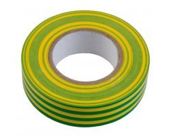 Изолента ПВХ 0.13х15мм, 20метров, желто-зеленая General GIT-13-15-20-YG