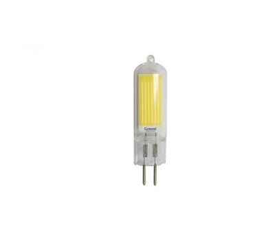 Светодиодная лампа прозрачная G4 GU5.3 220V 3 Вт Холодный свет General GLDEN-COB-3-230-GU5.3-6500