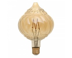 Светодиодная лампа Filament золотая Диммируемая G125TDSS 7 Вт Теплый свет General GLDEN-G125TDSS-DEM-7ВТ-230-E27-2700