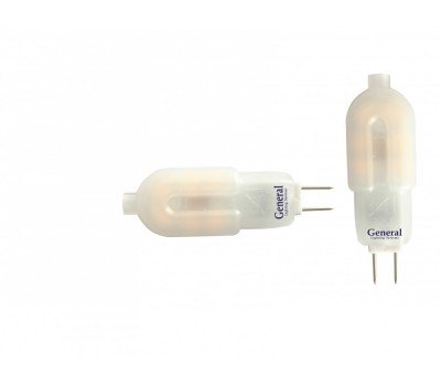 Светодиодная лампа пластик матовый G4 12V 3 Вт Теплый свет General GLDEN-G4-3-M-12-2700