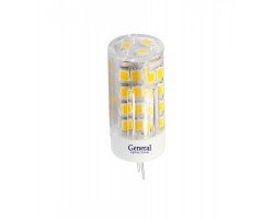 Светодиодная лампа пластик прозрачный G4 220V 5 Вт Теплый свет General GLDEN-G4-5-P-220-2700